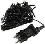LED Aussen-Lichterkette "CT-ALK100" 10m warmweiß, Kabel schwarz, IP44, 100 LEDs