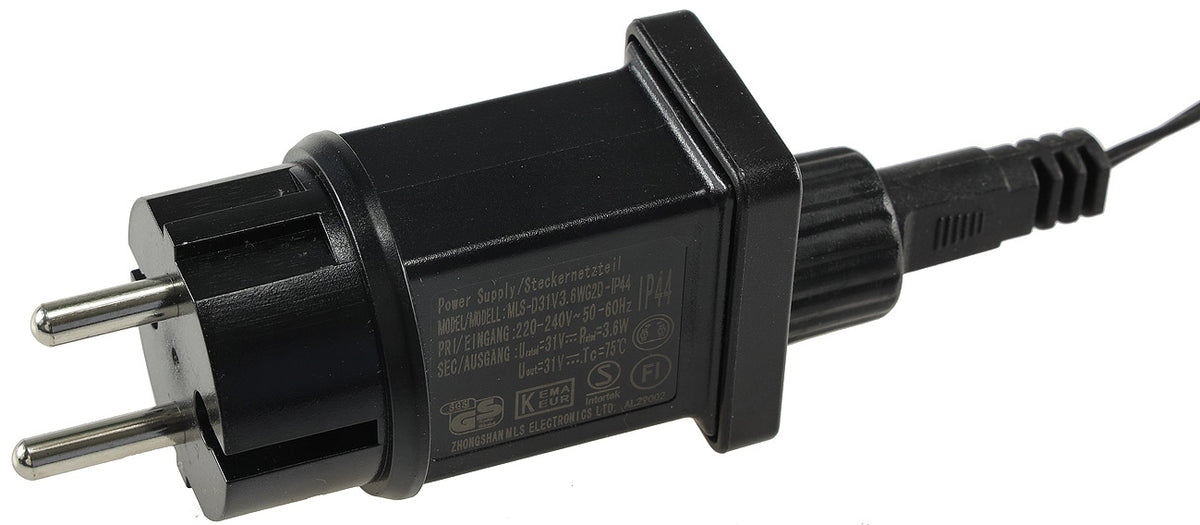 LED Aussen-Lichterkette "CT-ALK100" 10m warmweiß, Kabel schwarz, IP44, 100 LEDs