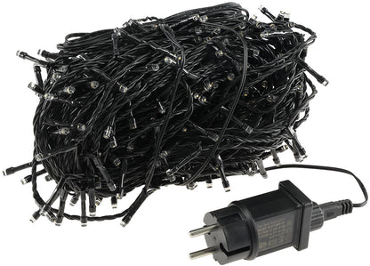 LED Aussen-Lichterkette "CT-ALK400" 40m warmweiß, Kabel schwarz, IP44, 400 LEDs