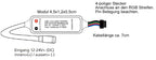 Funk Controller für RGB LED-Stripes Funk-Fernbedienung, 12-24V, max. 72Watt