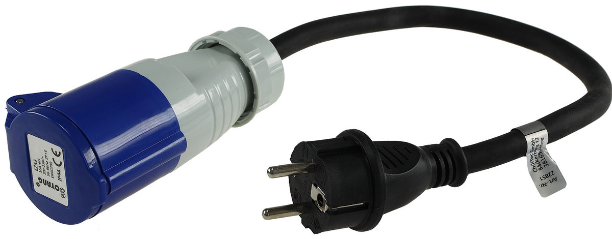 Adapterleitung Camping Wohnwagen Schutzkontakt-Stecker, CEE-Kupplung