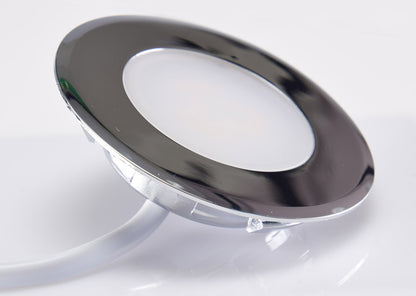 LED-Einbauleuchte "EBL-HV65si", silber 2 Watt, 230V, 3000K, 160Lm, warmweiß