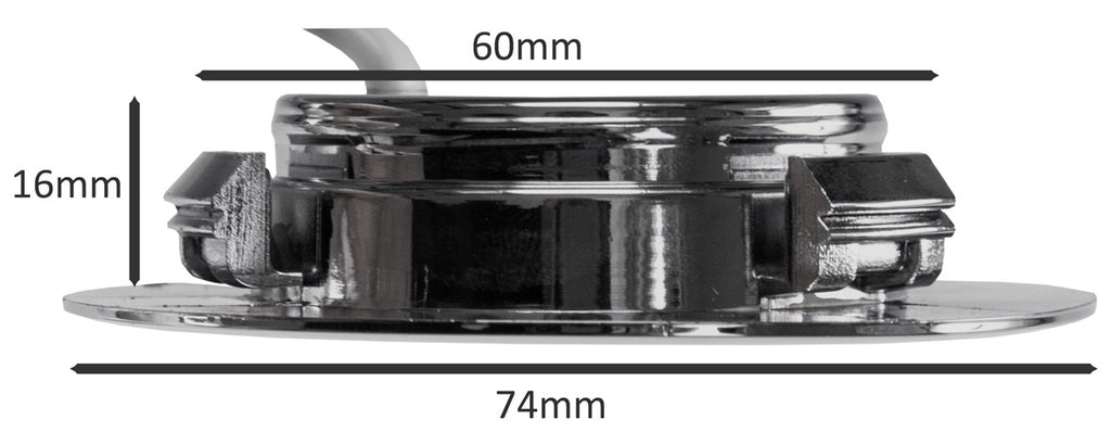 LED-Einbauleuchte "EBL-HV65si", silber 2 Watt, 230V, 3000K, 160Lm, warmweiß