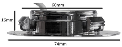 LED-Einbauleuchte "EBL-HV65si", silber 2 Watt, 230V, 3000K, 160Lm, warmweiß