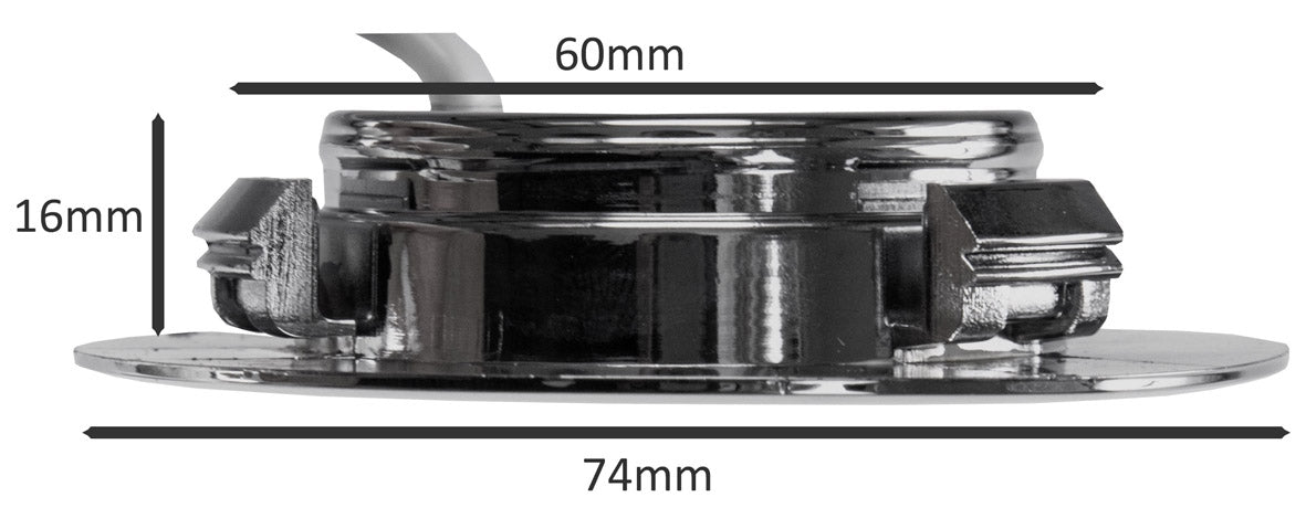 LED-Einbauleuchte "EBL-HV65si", silber 2 Watt, 230V, 4200K, 170Lm, neutralweiß