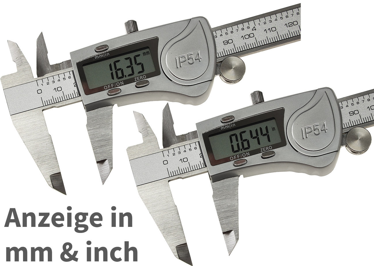 digitaler Messschieber 150mm "DS150 Pro" LCD-Anzeige, IP54 Wasser-/Öl-/Staubabw.