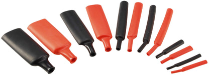 Schrumpfschlauch-Sortiment, 560-teilig in Plastikbox, Ratio 2:1, schwarz + rot