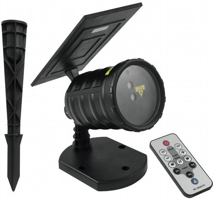 Wetterfester Gartenlaser SOLAR(rot/grün) Erdspieß, Standfuß und Wandhalterung