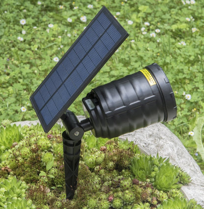 Wetterfester Gartenlaser SOLAR(rot/grün) Erdspieß, Standfuß und Wandhalterung