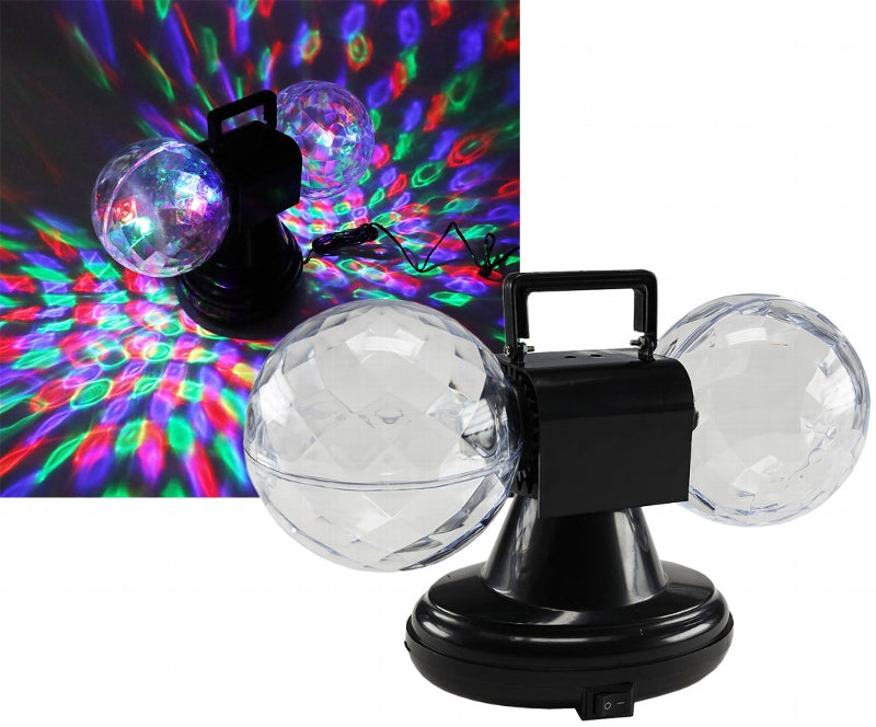 LED Lichteffekt "Party Double-Ball RGB" Netzbetrieb