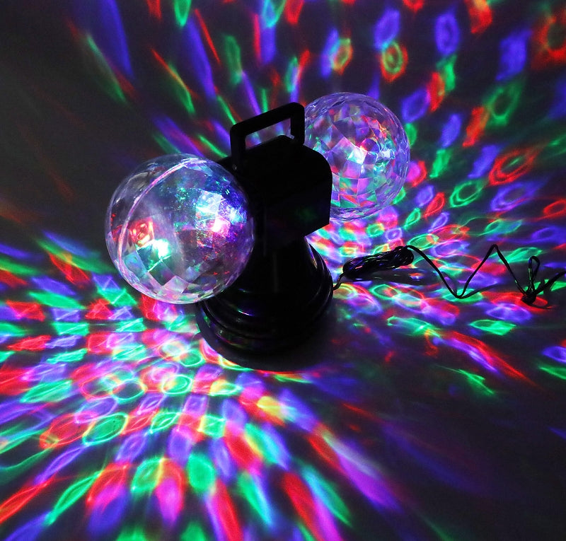 LED Lichteffekt "Party Double-Ball RGB" Netzbetrieb