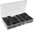 Schrumpfschlauch-Sortiment, 142-teilig Plastikbox, klebend, Ratio 3:1, schwarz