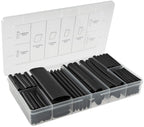 Schrumpfschlauch-Sortiment, 142-teilig Plastikbox, klebend, Ratio 3:1, schwarz