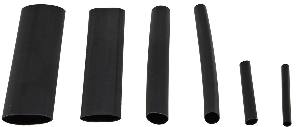 Schrumpfschlauch-Sortiment, 142-teilig Plastikbox, klebend, Ratio 3:1, schwarz