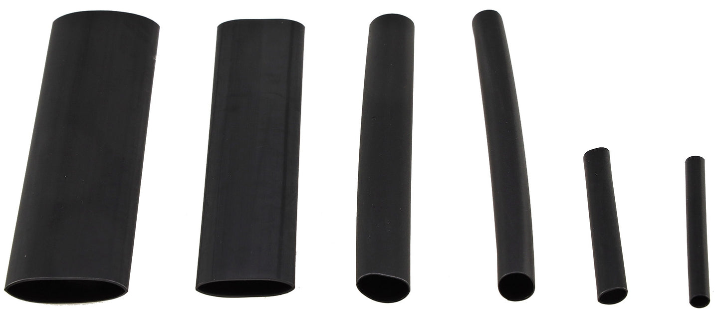 Schrumpfschlauch-Sortiment, 142-teilig Plastikbox, klebend, Ratio 3:1, schwarz