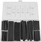 Schrumpfschlauch-Sortiment, 142-teilig Plastikbox, klebend, Ratio 3:1, schwarz