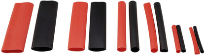 Schrumpfschlauch-Sortiment, 142-teilig Plastikbox, klebend, Ratio 3:1, schw+rot