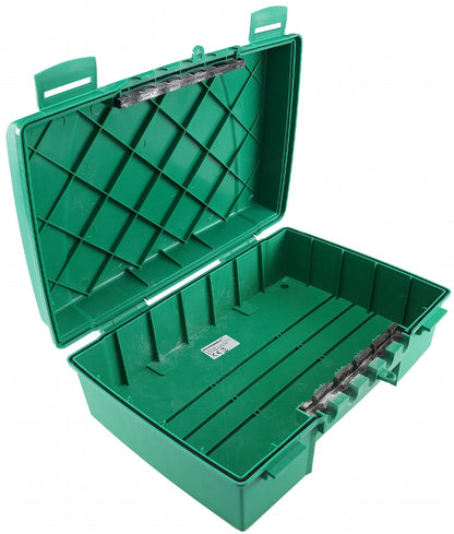 Wetterfeste Garten-Kabelbox, IP55 verschließbar, 35x24x12cm, grün