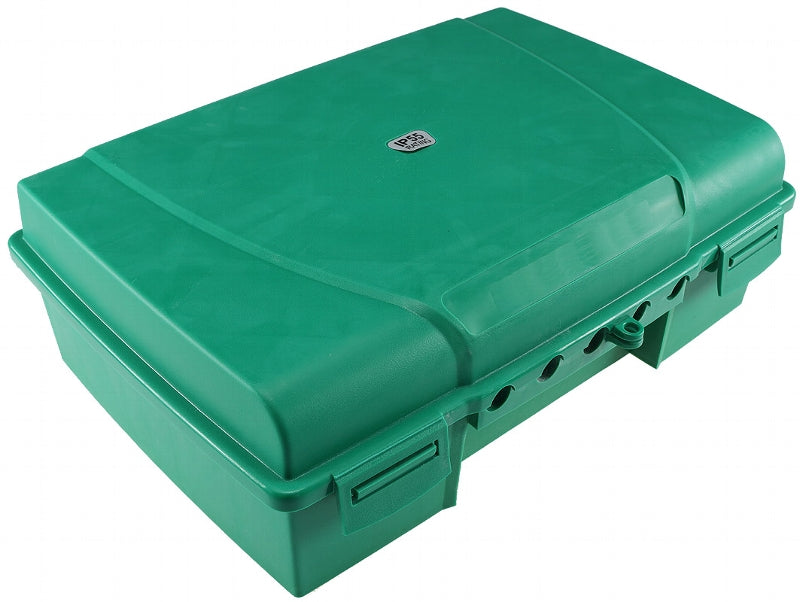 Wetterfeste Garten-Kabelbox, IP55 verschließbar, 35x24x12cm, grün