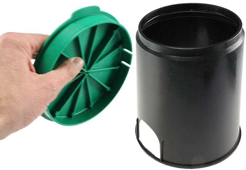 Bodeneinbaudose mit 2 Ausgängen ØxH168x236mm, z.B. für IP68 Verteilungen