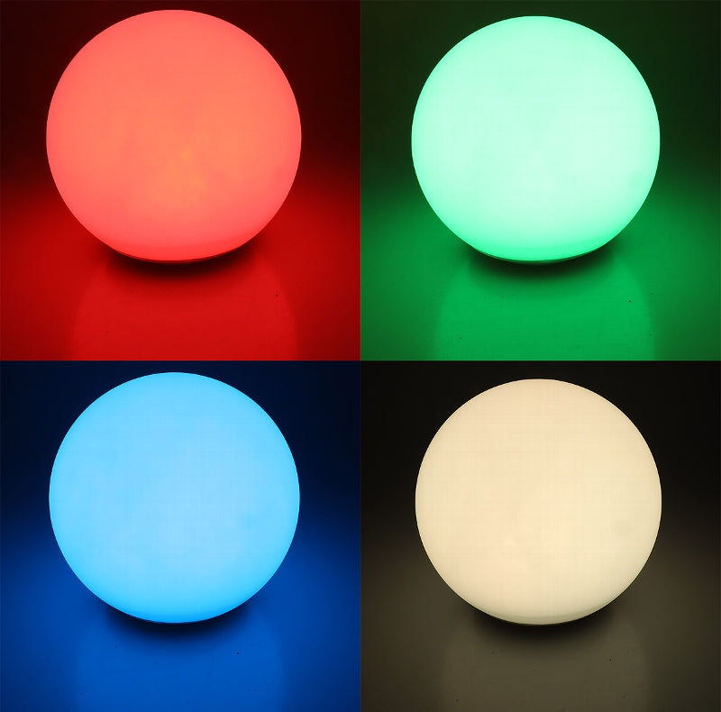 LED Solar Kugelleuchte RGB 30cm Ø Farbwechsel und neutralweiß