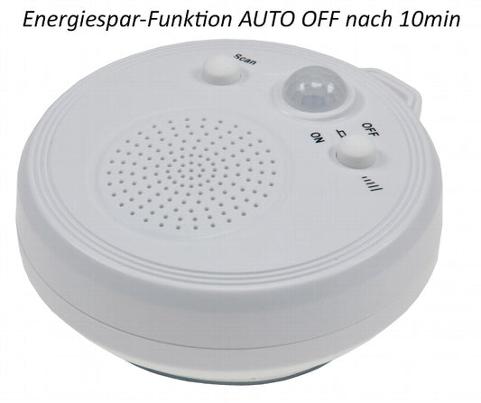 Duschradio mit Saugnapf, weiß Energiespar-Funktion, 3xAA, Batterie # Auto OF1F nach 10min #