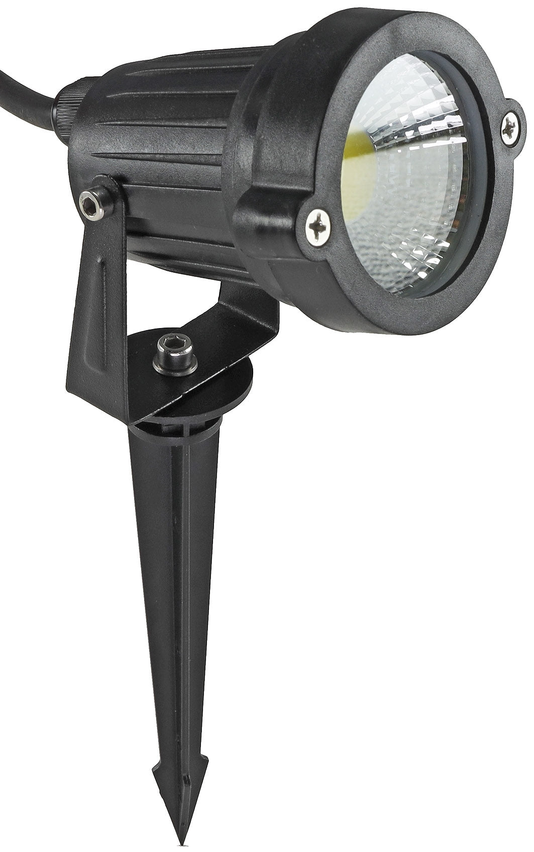 LED Gartenleuchte "CT-GS5" warmweiß 5W, 230V, 1,5m Kabel+Erdspieß, schwarz
