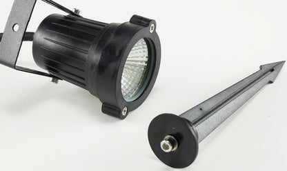 LED Gartenleuchte "CT-GS5" warmweiß 5W, 230V, 1,5m Kabel+Erdspieß, schwarz