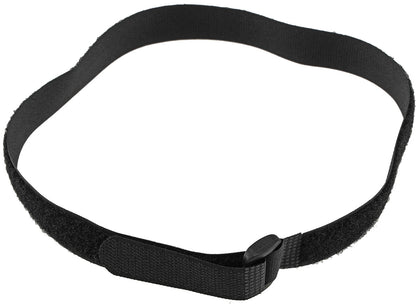 Klettband mit Öse, 5er Pack 50x2cm, schwarz