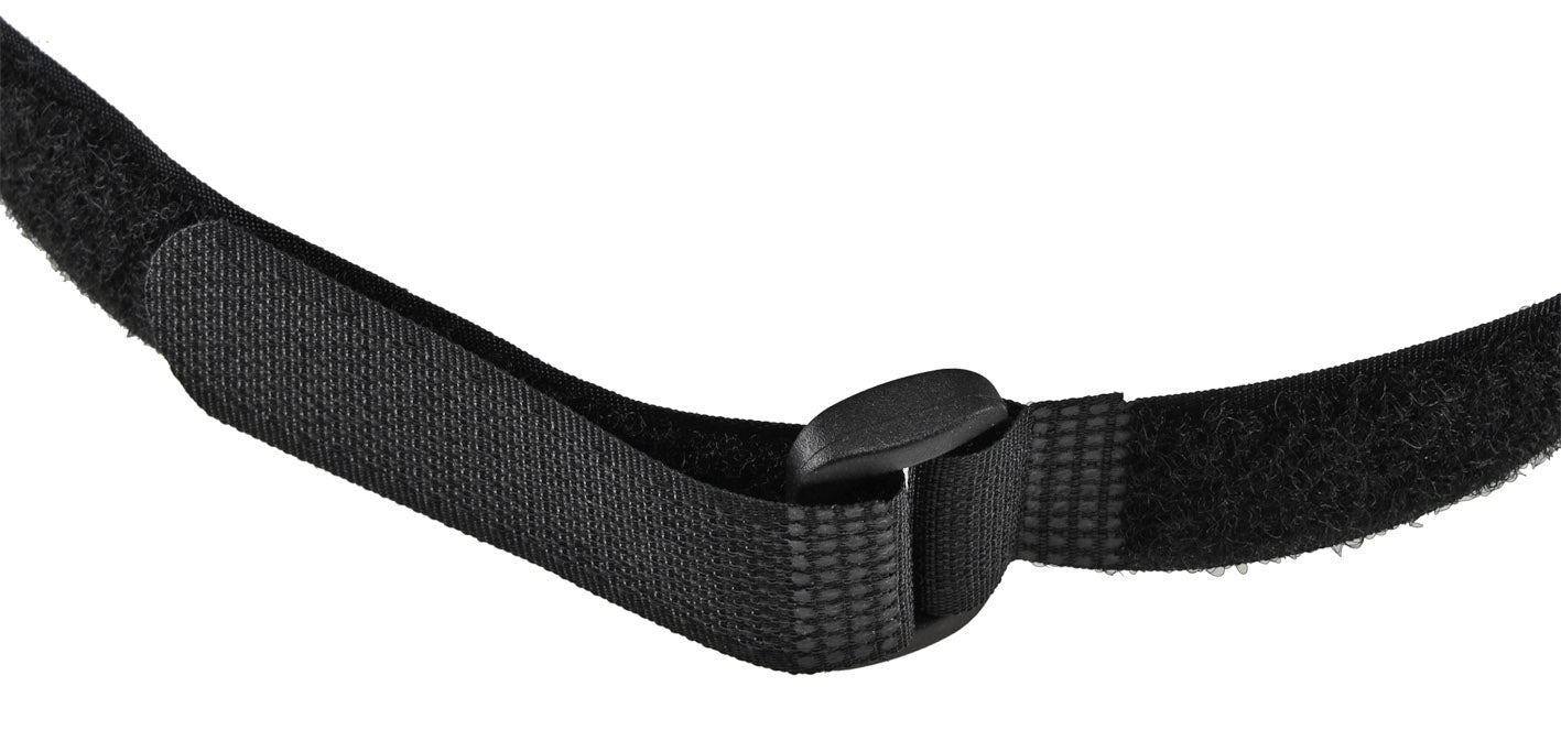 Klettband mit Öse, 5er Pack 50x2cm, schwarz