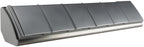 4-fach Steckdosenblock Edelstahl + 2xUSB für Aufbaumontage, 45°, Abdeckklappen