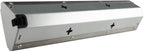 4-fach Steckdosenblock Edelstahl + 2xUSB für Aufbaumontage, 45°, Abdeckklappen