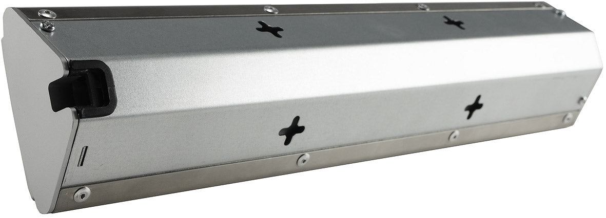 4-fach Steckdosenblock Edelstahl + 2xUSB für Aufbaumontage, 45°, Abdeckklappen