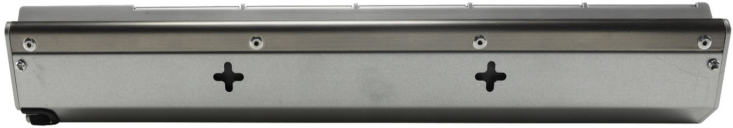 4-fach Steckdosenblock Edelstahl + 2xUSB für Aufbaumontage, 45°, Abdeckklappen