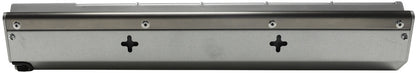 4-fach Steckdosenblock Edelstahl + 2xUSB für Aufbaumontage, 45°, Abdeckklappen