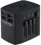 Welt-Reiseadapter mit 4x USB-Ladegerät 5V=, gesamt 5A, Adapter für 150 Länder
