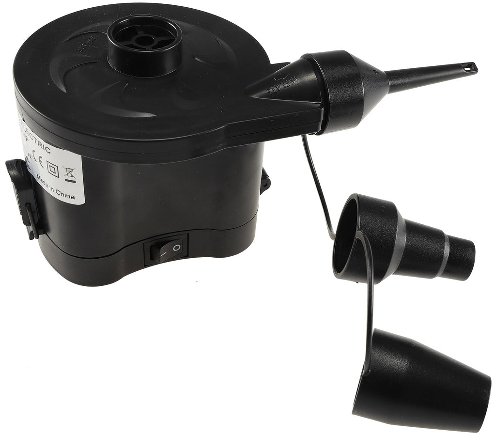 Elektrische Luftpumpe, Batterie 4x Mono 3 Aufsätze, In / Out einstellbar