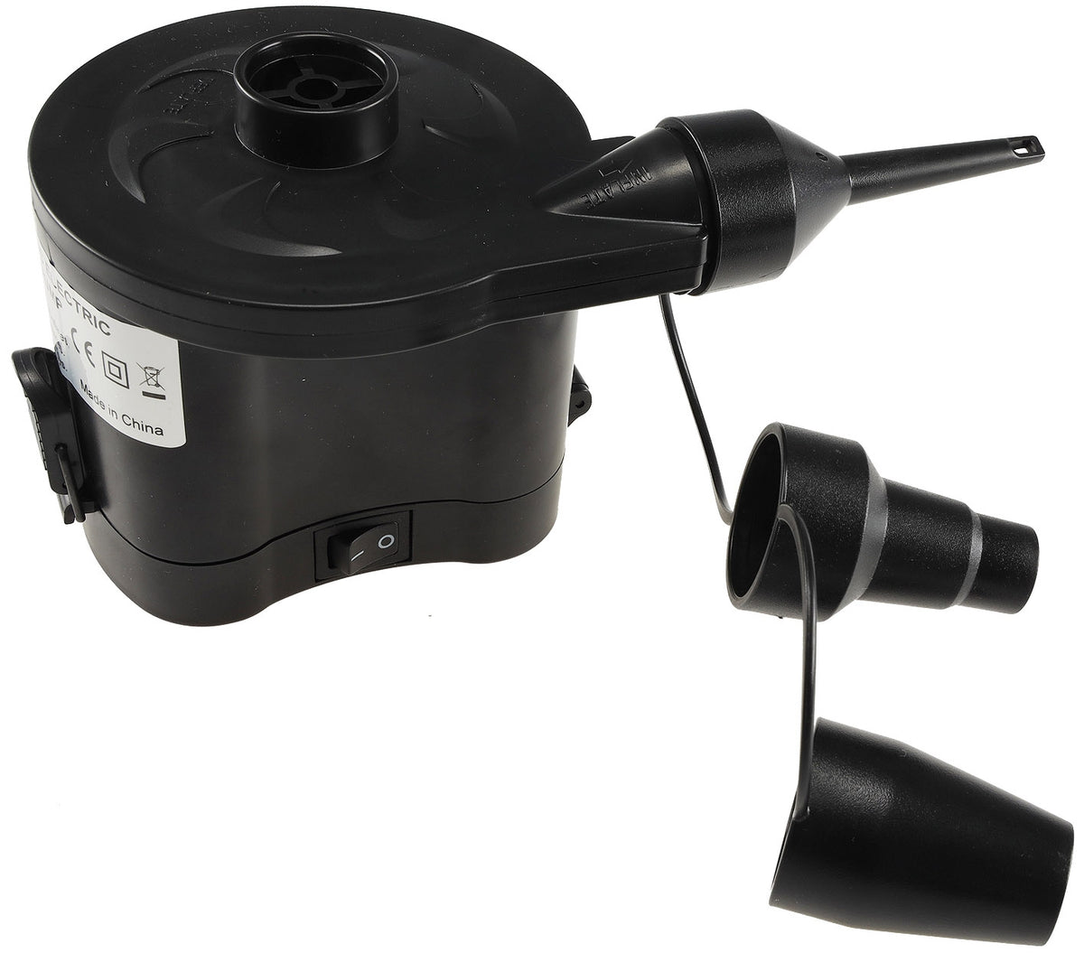Elektrische Luftpumpe, Batterie 4x Mono 3 Aufsätze, In / Out einstellbar