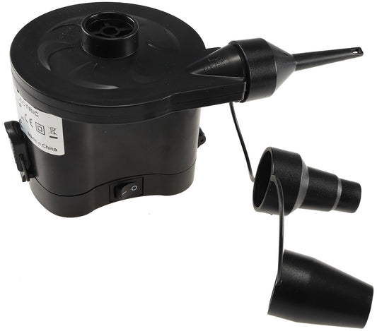 Elektrische Luftpumpe, Batterie 4x Mono 3 Aufsätze, In / Out einstellbar