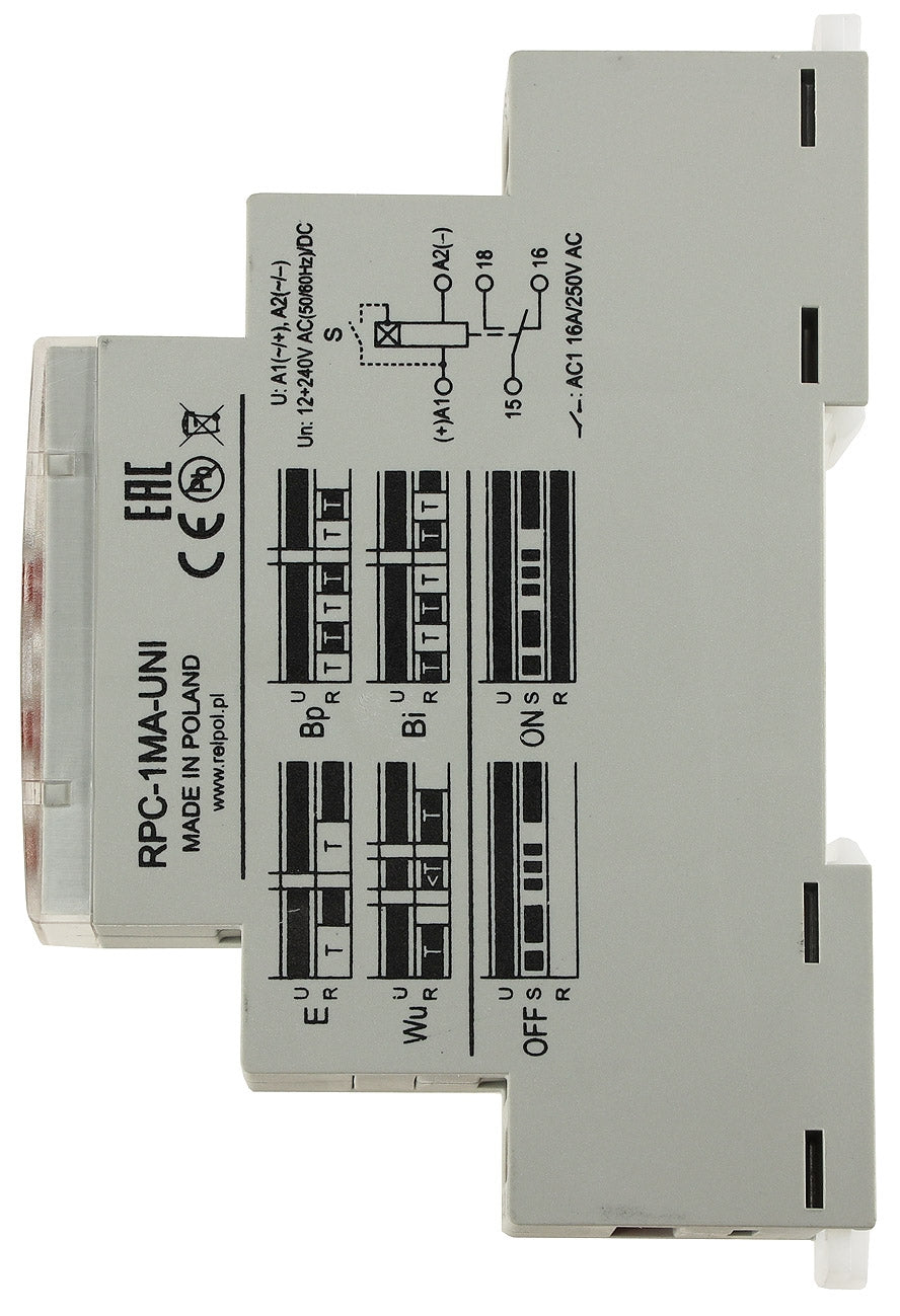 Multifunktions-Zeitrelais 1 Wechsler, 230V/16A, 10 Funktionen