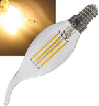 LED Windstoßkerze E14 "Filament W4" 3000k, 470lm, 230V/4W, warmweiß
