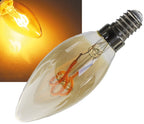 LED Kerzenlampe E14 "Vintage K25" 2000k, 140lm, 230V/2W, warmweiß/amber