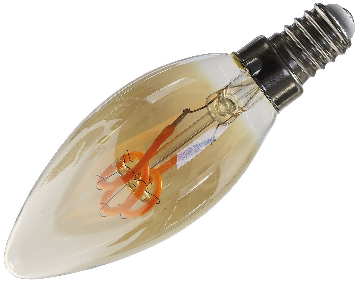 LED Kerzenlampe E14 "Vintage K25" 2000k, 140lm, 230V/2W, warmweiß/amber