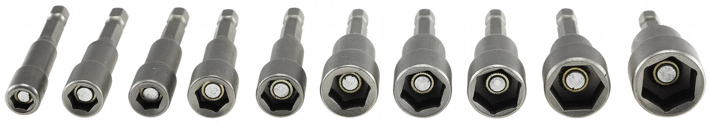 Bitsatz Steckschlüssel MAGNETIC 10-tlg. 6, 7, 8, 9, 10, 11, 12, 13, 14, 15mm