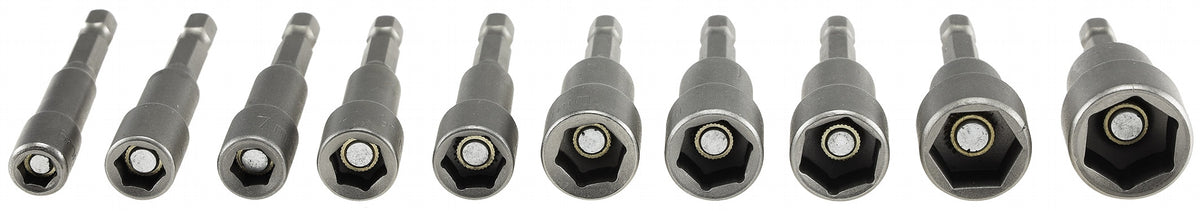 Bitsatz Steckschlüssel MAGNETIC 10-tlg. 6, 7, 8, 9, 10, 11, 12, 13, 14, 15mm