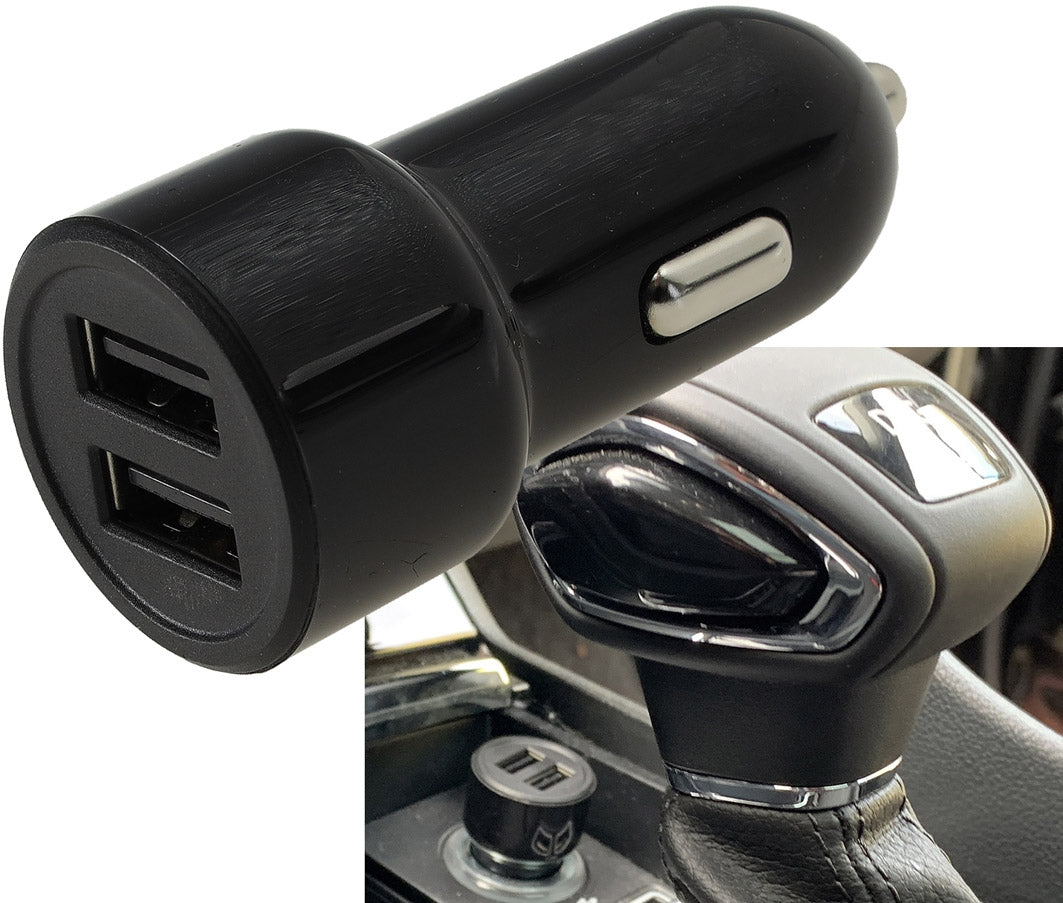 USB Kfz-Ladegerät "Duo 4,8A" 24W In 12-24V=, Out 5V= 4,8A,  2x USB