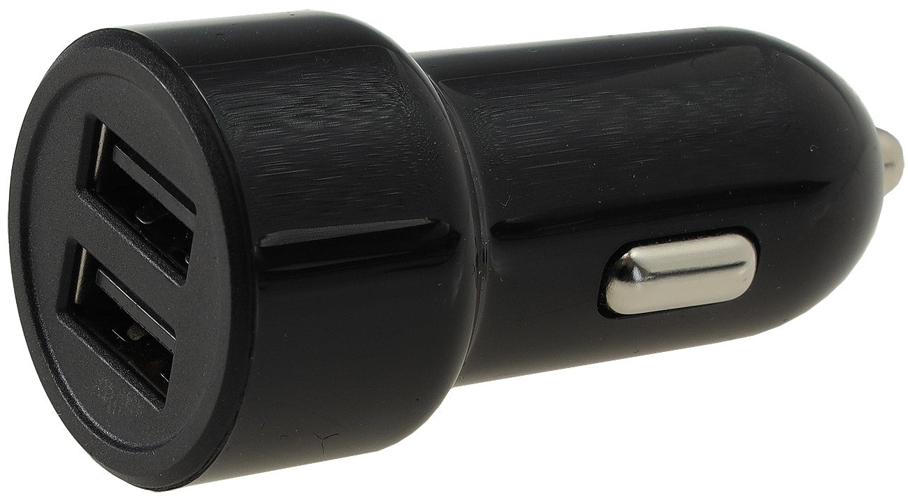 USB Kfz-Ladegerät "Duo 4,8A" 24W In 12-24V=, Out 5V= 4,8A,  2x USB