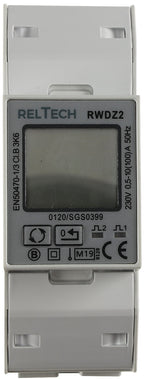 Energiekostenzähler DIN Trägerschiene 1-phasig 10A,176-276V,2TE LCD beleuchtet