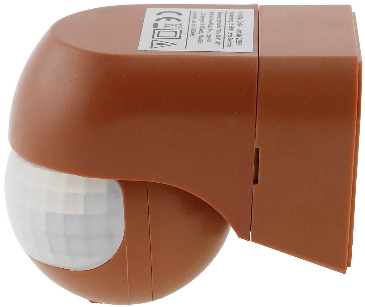Aufputz Bewegungsmelder "CBM-Slim" 180° LED geeignet, IP44, 1-800W, ziegelrot