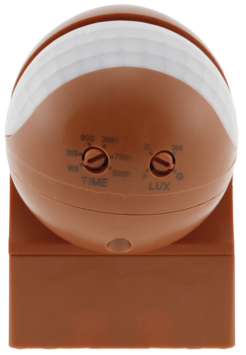 Aufputz Bewegungsmelder "CBM-Slim" 180° LED geeignet, IP44, 1-800W, ziegelrot